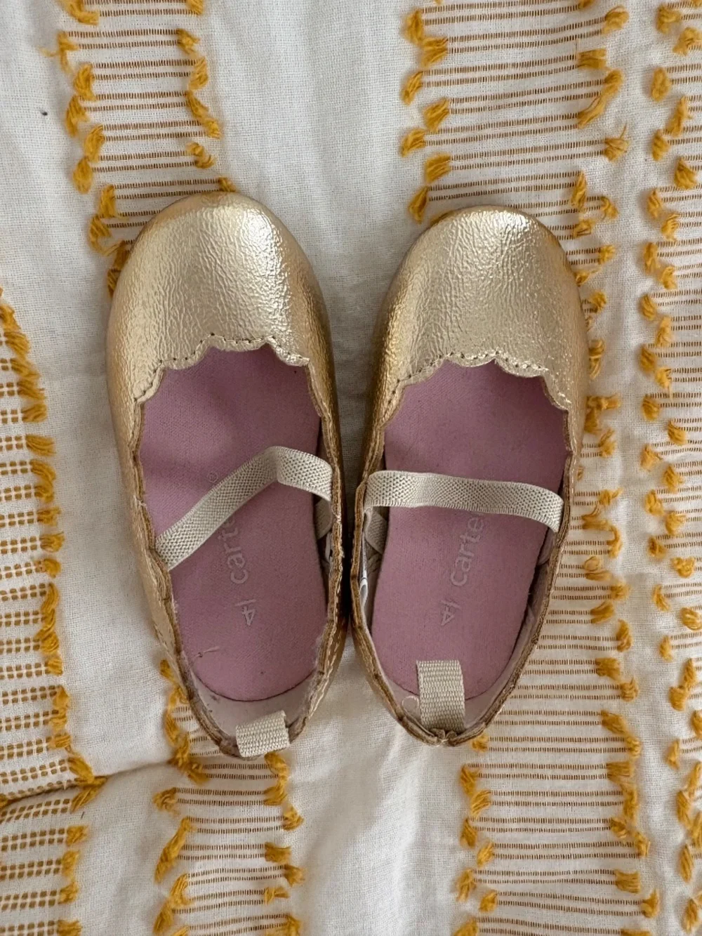 Carters Gold Toddler Ballet Flats
